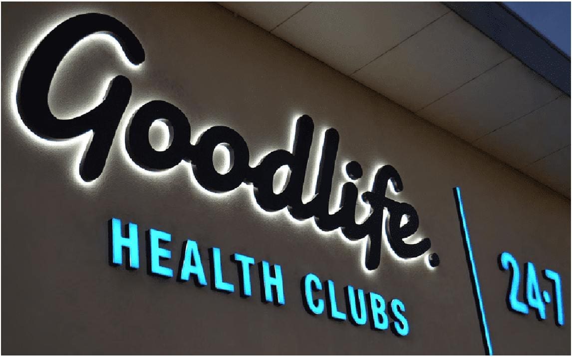 Illuminated reception wall sign